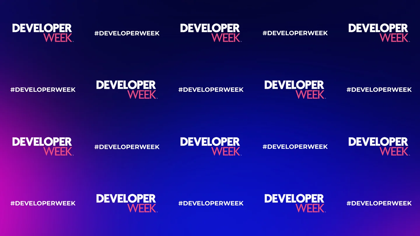 DeveloperWeek branded screen surround pattern